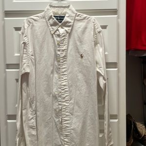 Men’s white button down polo, size 15-33 (fits like a medium)